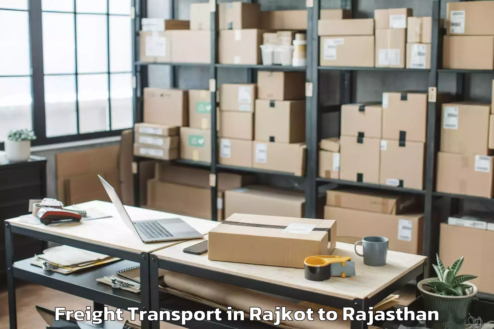 Top Rajkot to Jaipur National University Jai Freight Transport Available